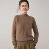 Women's Pure Cashmere Loose Fit Turtleneck Sweater, Solid Color, Thickened Base Layer for Autumn and Winter