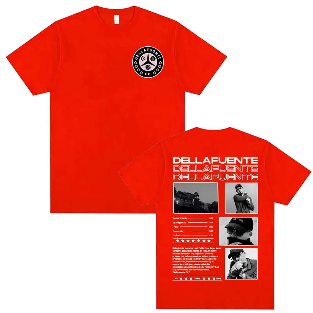 

Rapper Dellafuente Album Tour 2026 Graphic T Shirt Mens Clothing Vintage Fashion Tshirts High Quality 100 Cotton Tshirt Tops S