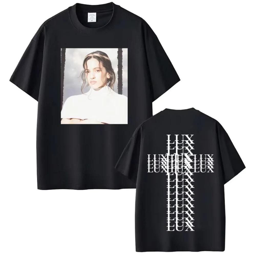 2026 Singer Rosalía LUX Album Touur Graprhic Tshirt Unisexs Women Oversized Short Sleeve Loose Tshirts Aesthetic Casual Tshirts