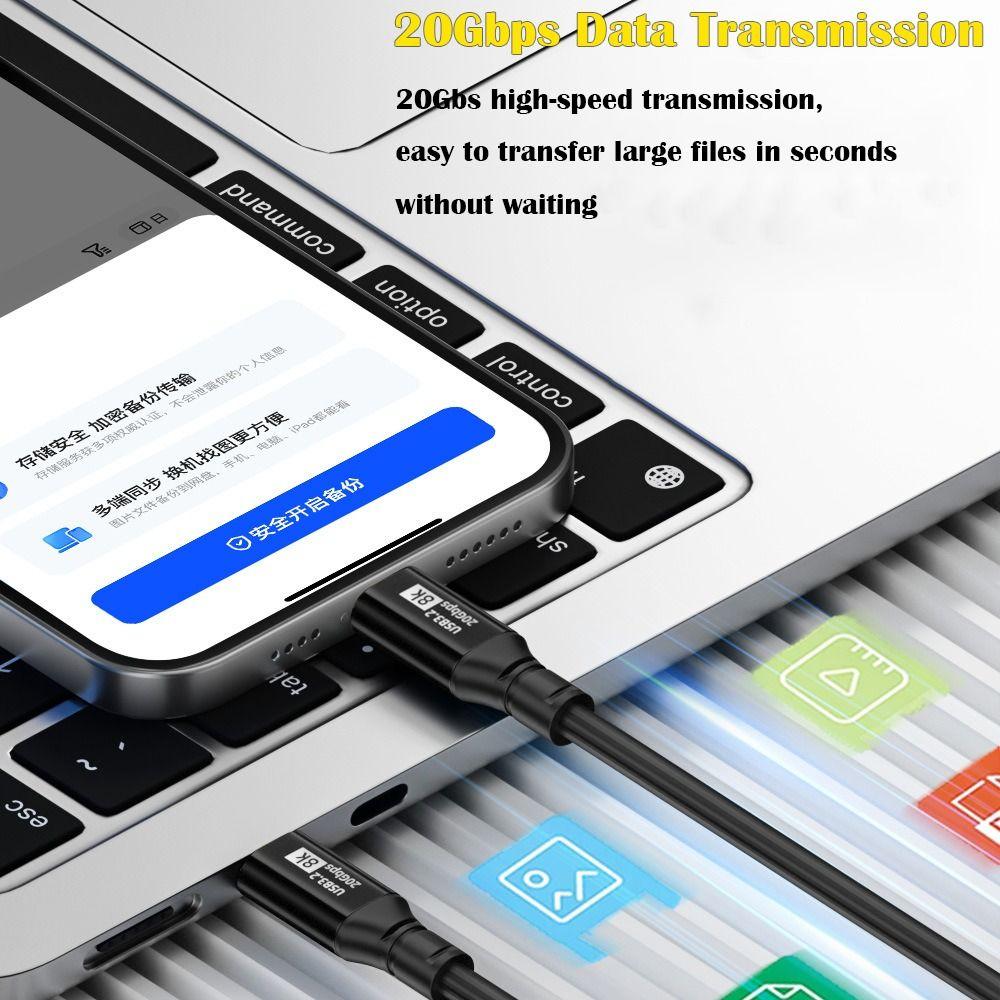 8K@60Hz Fast Charging Line PD 100W Data Cord for Mobile Phone 15 Pro Max Laptop