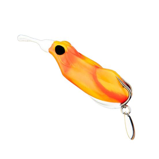 Fishing Lure Artificial Bait with Drainage Holes Realistic Looking Vibrant Color Sharp Hook Frog Fake Lure Bait Fishing Tackle