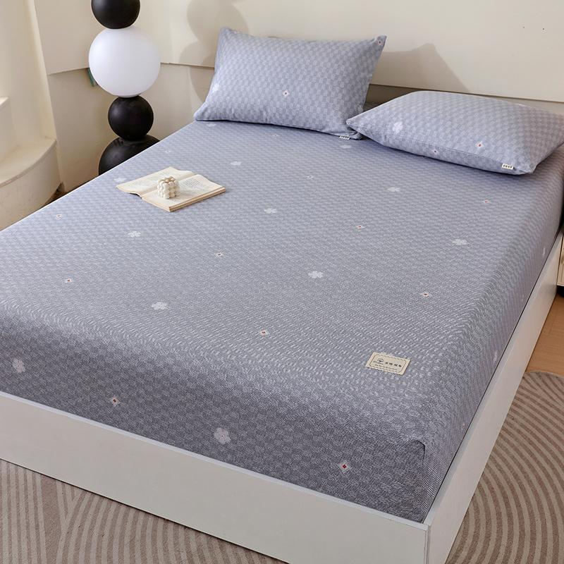 

New Printed Bed Sheet With Elastic Single Fitted Sheets Soaking Wet Air Comfort Bed Set Old Coarse Cloth With Cotton Bedspread 150x200cm 1pcs