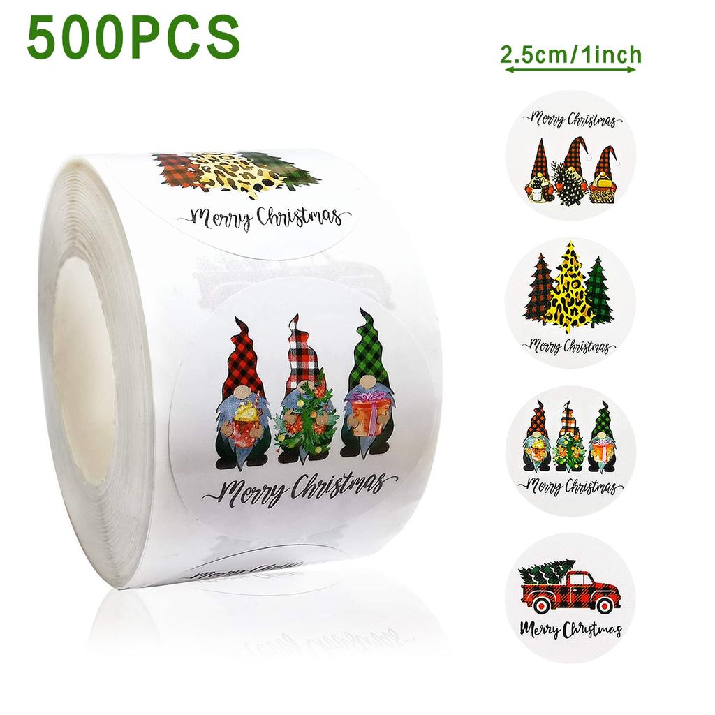 500 Stück Frohe Weihnachten Aufkleber Cristmas Xmas Party Siegel Etiketten Aufkleber Für DIY Geschenke Backverpackung Umschlag Schreibwaren Dekor