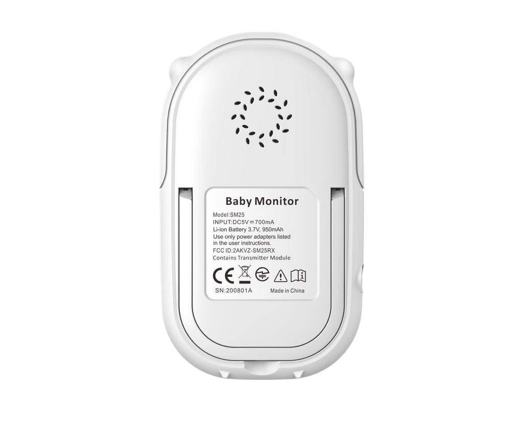 2.4-Inch Voice Intercom Baby Monitor with Lullabies