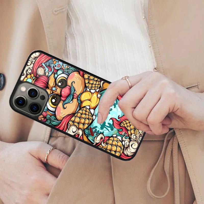 Creative lucky money cat Magnetic Phone Case For APPLE iPhone 17 Air 16 14 13 12 Pro Max 15 Plus Wireless Charge MagSafe Cover