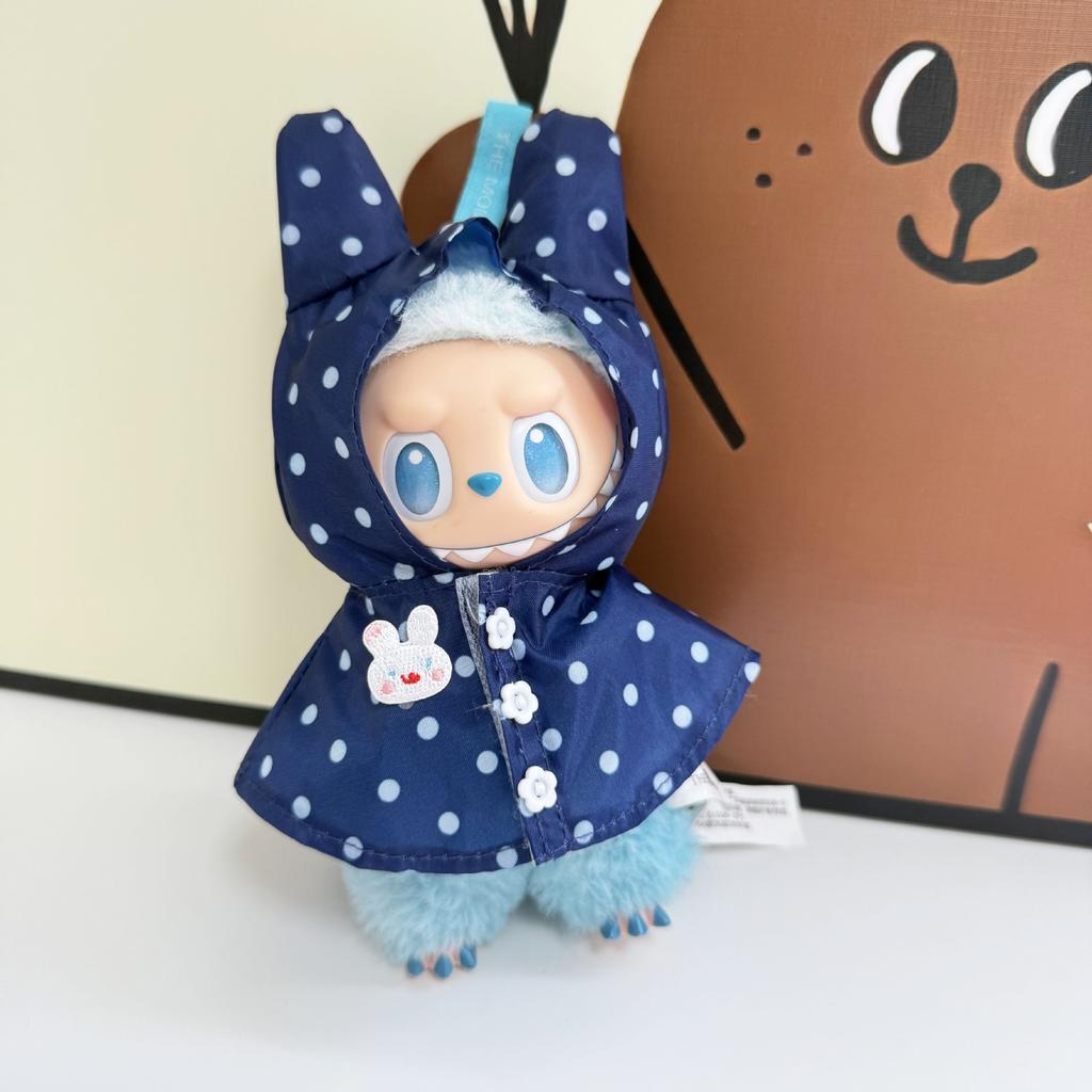 Only Clothes for V1 V2 V3 Labubu Clothes Raincoat Colorful Polka Dot Waterproof Suit Set Raincoat Suit Set Children's Gift