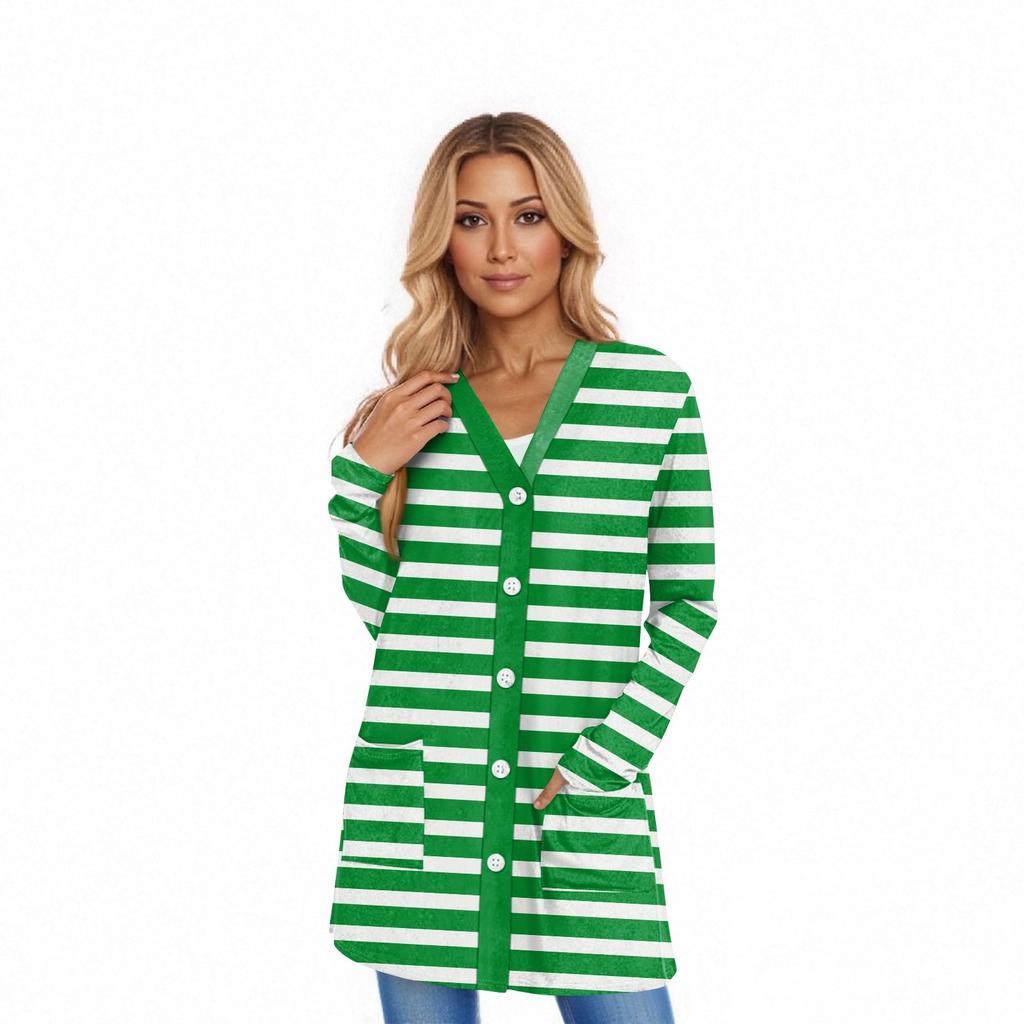 Women's Long Sleeve Cardigan Casual Jacket With Pockets Top