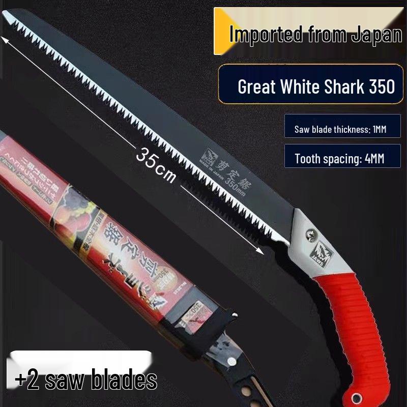 Japanese Great White Shark Hand Saw for Woodworking, Gardening, and Pruning