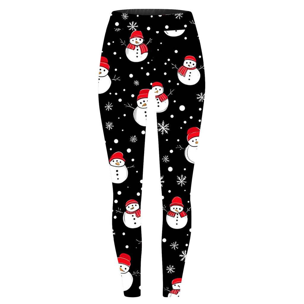 Damen Casual Mode Outdoor Halloween Bedruckte Slim Elastische Yogahose Cropped Hose