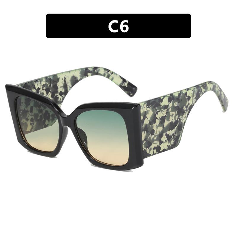 New Fashion Retro Large Frame Butterfly Cat Eye Sunglasses Ins Style Versatile Sunglasses Women's High Sense Lentes  Mujer