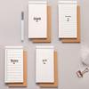 Kraft Paper Notebook with Sticky Notes: Horizontal Line, Simple Grid, Message Pads for Students
