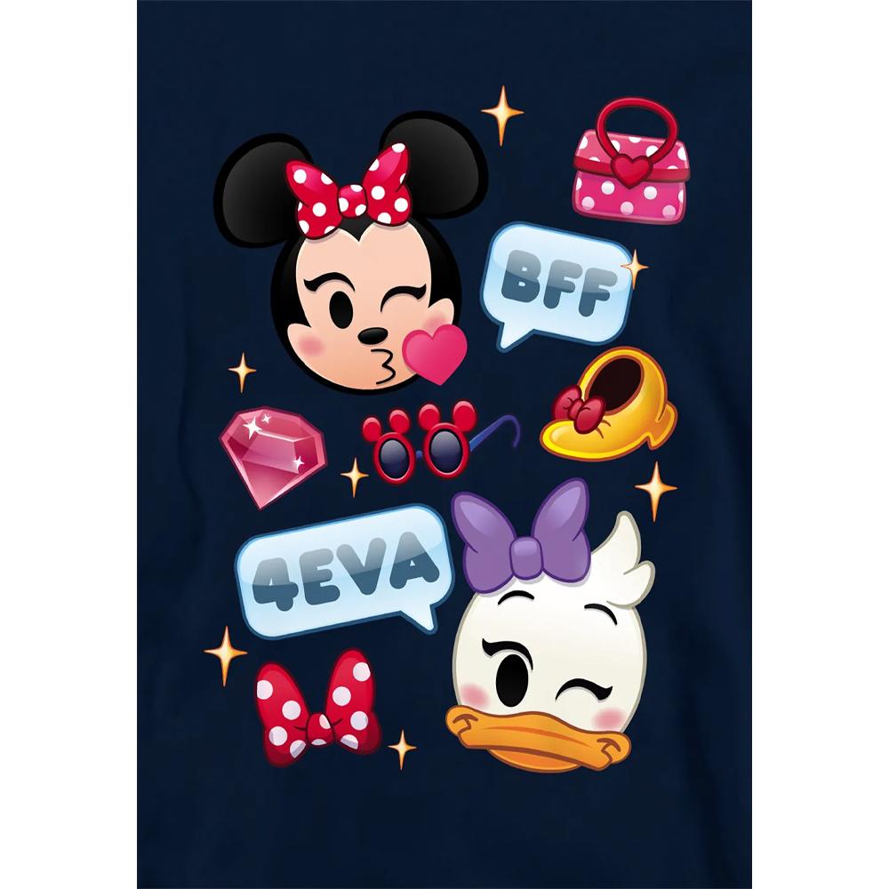 Disney Childrens/Kids Minnie Mouse & Daisy Emoji Hoodie