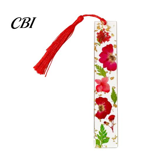 Unique Gift for Friends Dried Flower Resin Bookmarks with Tassels, Double-Sided Magnetic Durable Page Markers Book Lovers Friends, Pretty and Increase