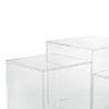 3 Pack Acrylic Cube Display Storage Boxes 4" 5" 6" Versatile Cupcake Stand for Cosmetic Perfume