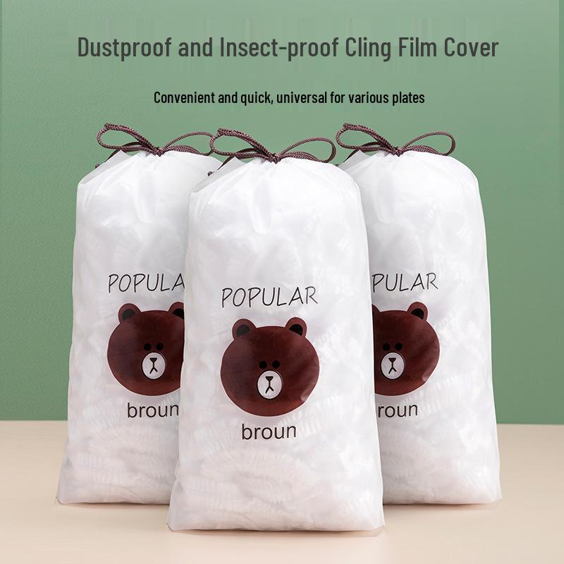 Transparent Elastic Stretch Food Sealing Sleeves for Fresh-Keeping - Kitchen and Refrigerator Use.