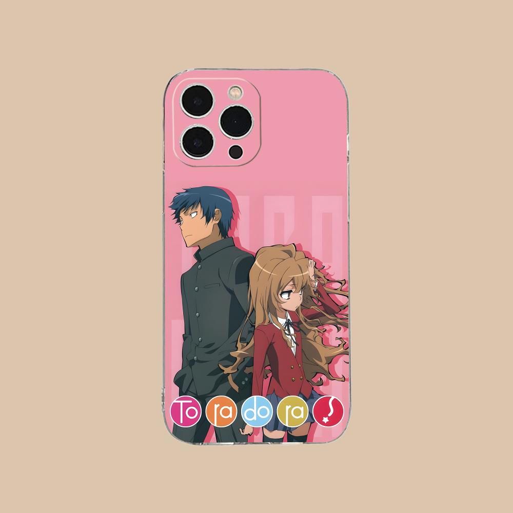 Anime Toradora Mobile Cell Phone Case for iPhone 17 16 15 14 13 12 11 X XR XS Air Pro Max Plus Mini Clear Colorful Cover Luxury