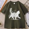 Abstract Cat Line T Shirt Minimalist Scribble Cat TShirt Funny Animal Tee Casual Comfortable Round Neck Short Sleeve Tshirt