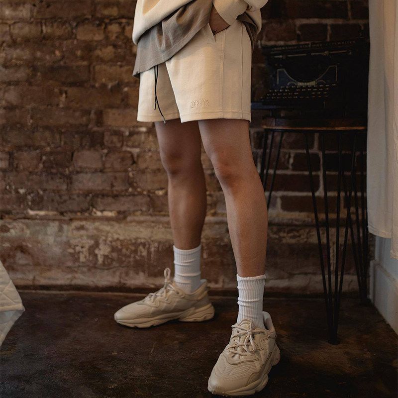 

Мужские модные прямые шорты для фитнеса, длиной на 4 пальца ниже колена Khaki XL