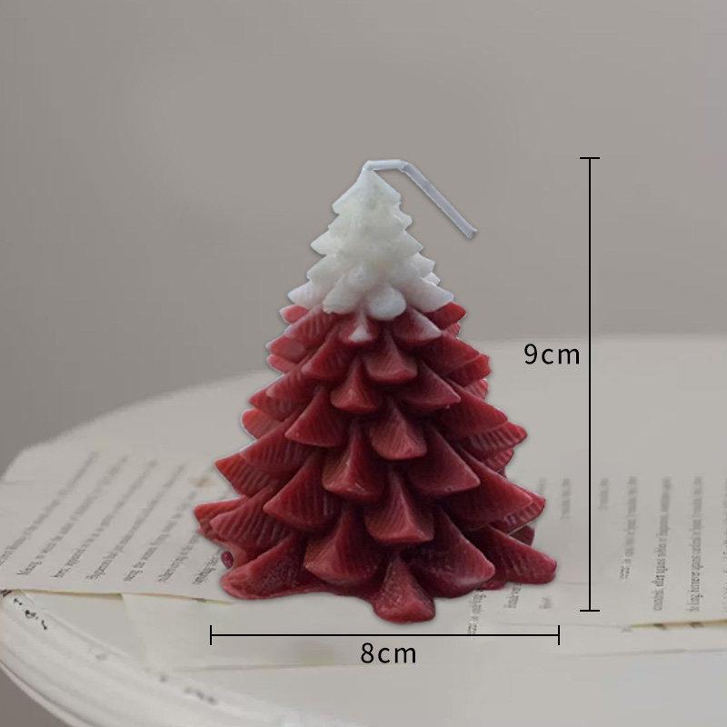 Creative Christmas Tree Scented Candle Ornament - Festive Fragrance Souvenir 8*9 cm красный