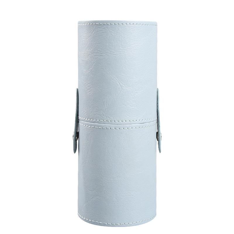 Portable PU Leather Makeup Brush Tube - Dustproof Cosmetic Travel Holder
