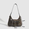 Neue Vintage-Schultertaschen aus PU für Damen, Y2K-Mode, coole Hobo-Taschen für Mädchen, Umhängetaschen mit Reißverschluss in Kaffeebraun