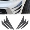 Pack-6 Car Spoiler Canards Kit Universal Auto Front Bumper Lip Splitter Exterior Soft Rubber Decorative Stickers
