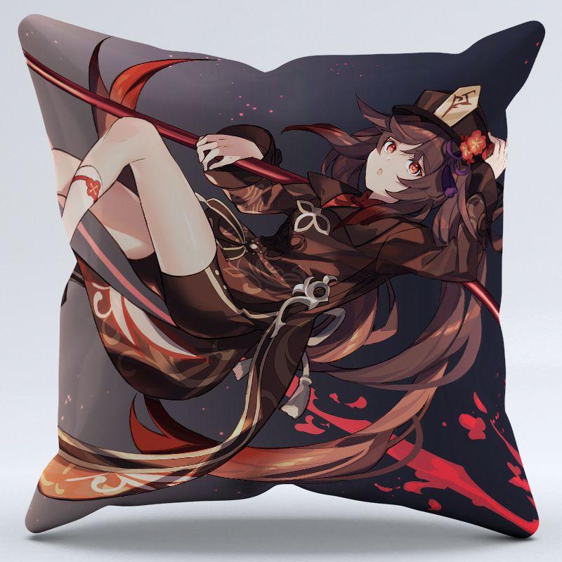 Genshin Impact Hu Tao Pillow Case Home Decorative Magical Anime Cushion Game