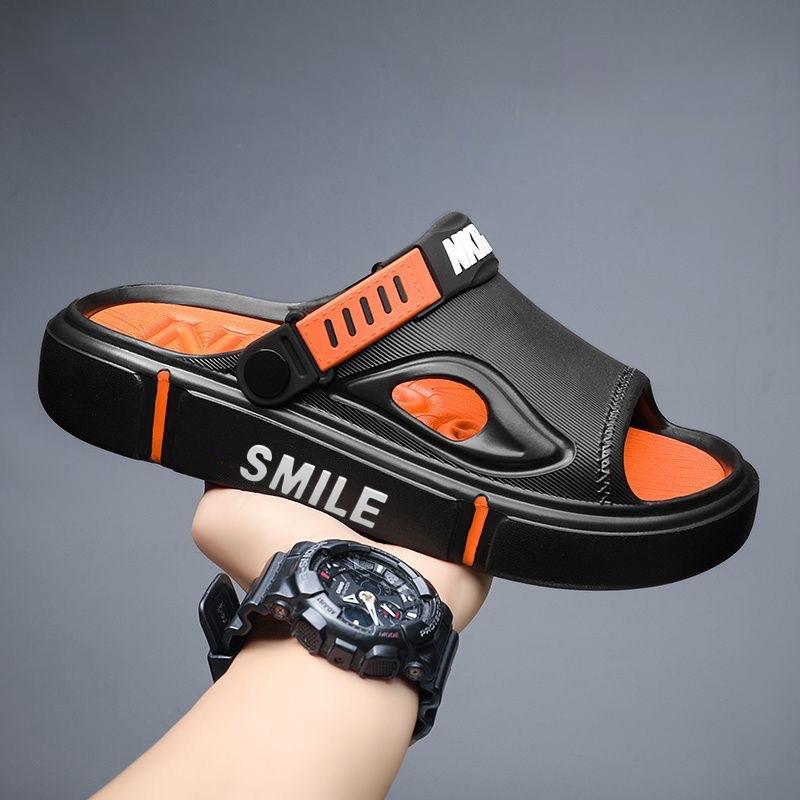 

Free shipping sandals men s non-slip platform slippers indoor and outdoor driving two wear beach shoes new 44-45