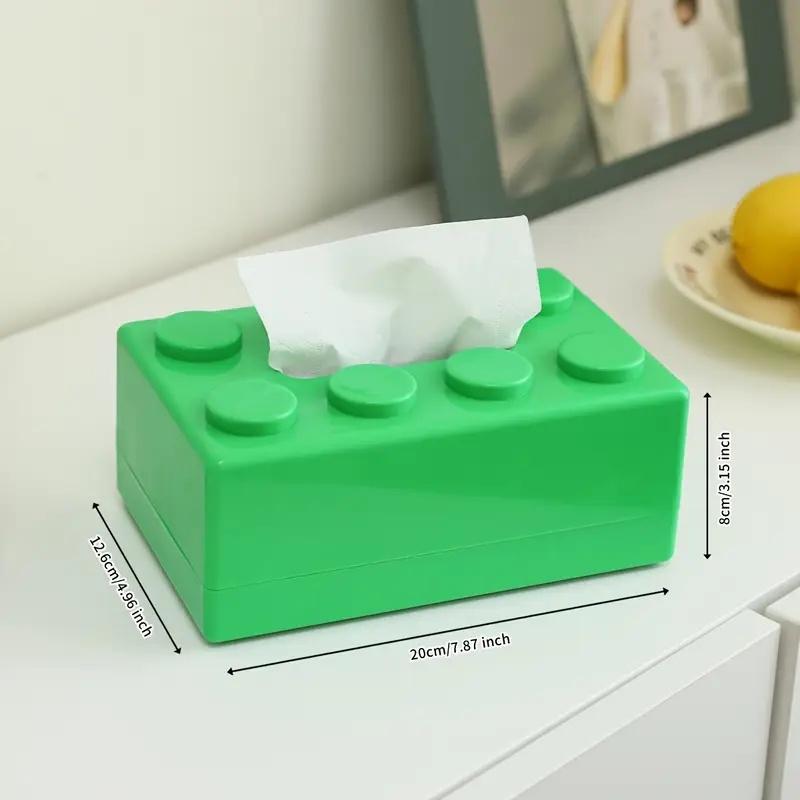 1ks Krabička na ubrousky Kreativní držák na kapesníky ve tvaru stavebnice Multifunkční domácí stolní úložný organizér na zeď