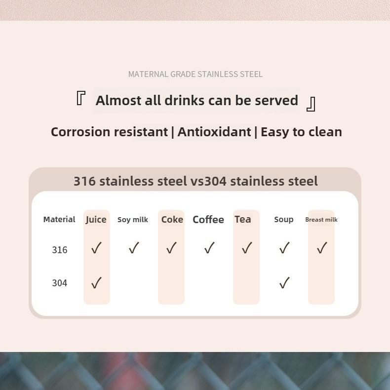 316 Stainless Steel Thermos Cup, High Value, Large Capacity Thermal Insulation Pot, Portable, Outdoor Men and Women Water Cup