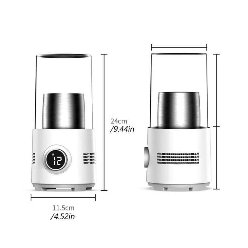 Duals Temperature Control Cup With Anti Slip Base For Drink Desktop Cooling Heating Cup Auto Shut Off Beverage Warmer
