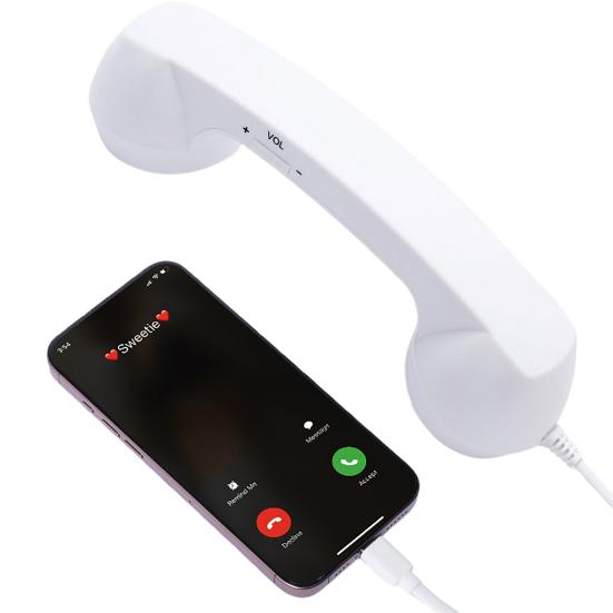 Vintage Select Phone Handset USB-C Plug-and-play Audio Phone Device for Smartphone Noise-Canceling Phone Accessory