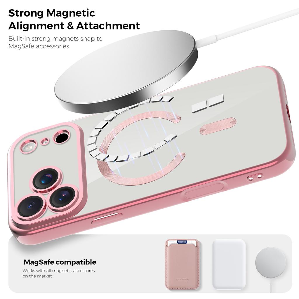 Magnetic Leather Transparent Flip Wallet Case For iPhone 17Air/16 pro Max 15 14/13/12/11 with Card Holder Bumper Bag Built-in Stand