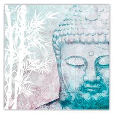 [N4143] - Gray 'Buddha' Canvas - 20x20 Cm