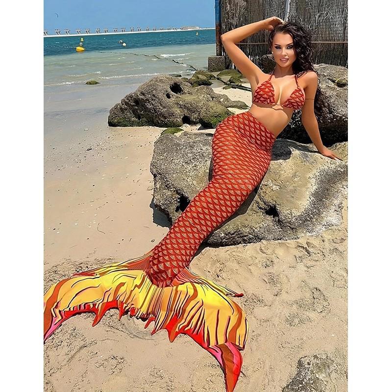 2025 Mermaid Tail Swimsuit Set: European & American Style, Adult Sexy Bikini for Parties