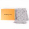 Great LOUIS VUITTON Scarf Esharp Logomania With fringe wool Women M74742 Used