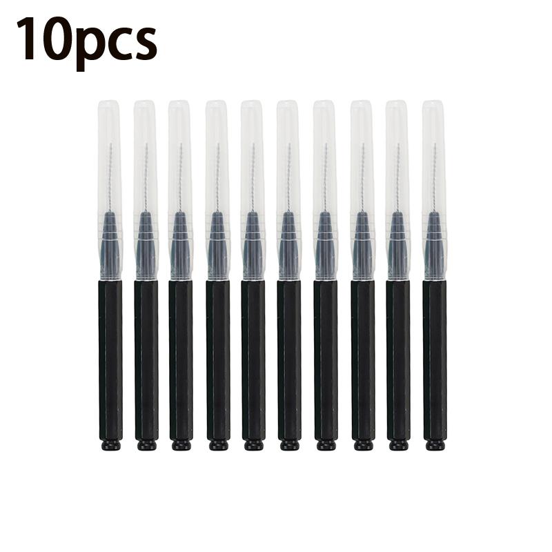 10 Piece Set of Interdental Gap Brushes with Mascara Brushes for Teeth Cleaning and Eye Makeup Ideal for Home and Travel