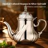 Изящный Ближневосточный Чайник | Декоративная Диагональная Деталь, с Изогнутым Носиком, для