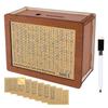 Wooden Money Box Money Bank Counter for Savings Goal Retro Money Bank with 500 1000 2000 3000 5000 10000 Money Saving Target