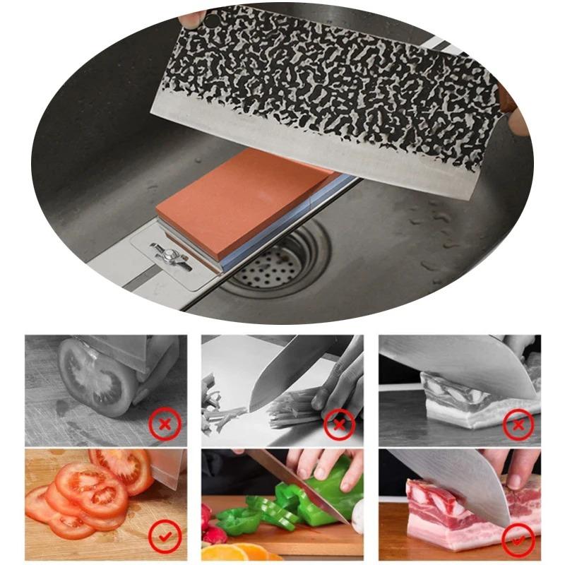 Stainless Steel Sink Sharpening Stone Holder Adjustable Length Whetstone Non-slip Base Knife Sharpener Grindstone Accessories