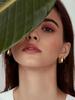 Bobisty  9Pairs 14K Gold Plated Hoop Earring Stacks for Women Stud Hoop Earrings Stainless Steel Cartilage Earring Sets Piercing