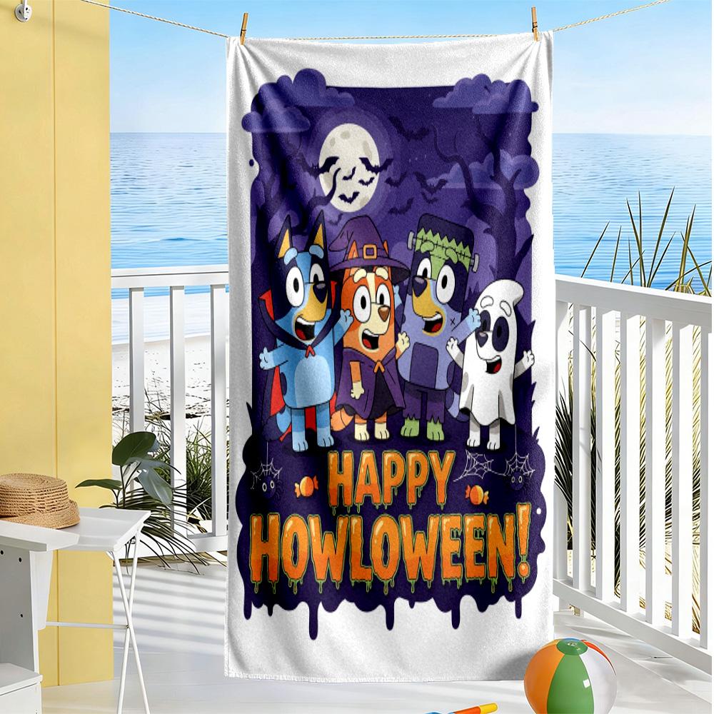 Halloween Party Cemetery Beach Towel High Absorbency & Quick-Dry Comfortable Lightweight