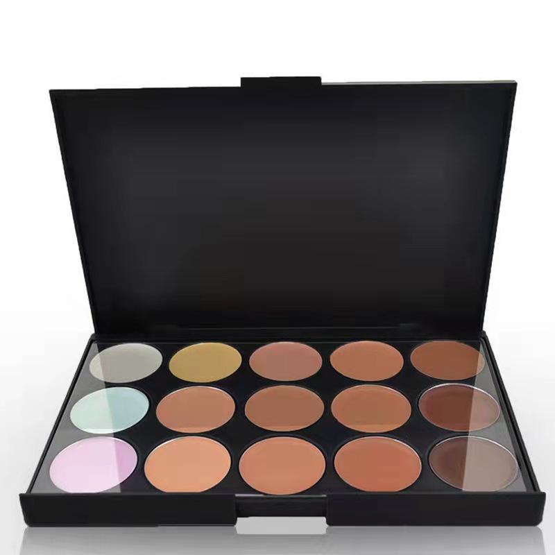 15-Color Waterproof Long-Lasting Concealer Palette for Dark Circles