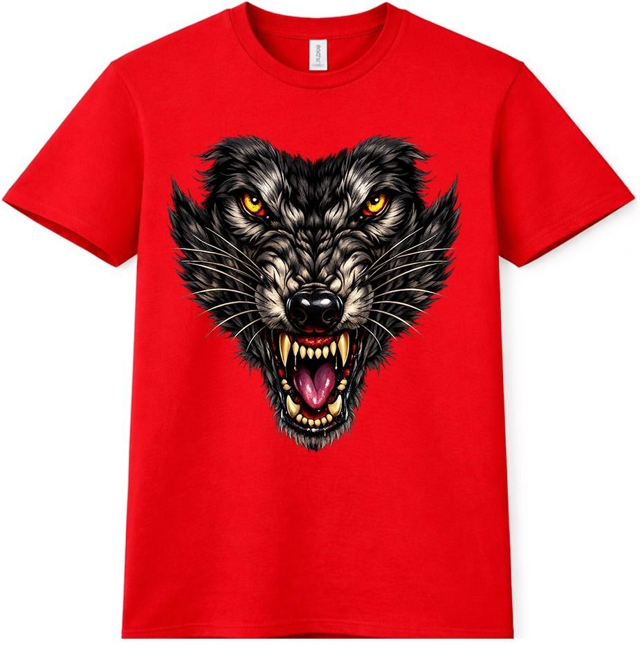 Wolf Head T Shirt Wild Predator Animal Face Gothic Graphic Tee Unisexs Unisexs 4XL