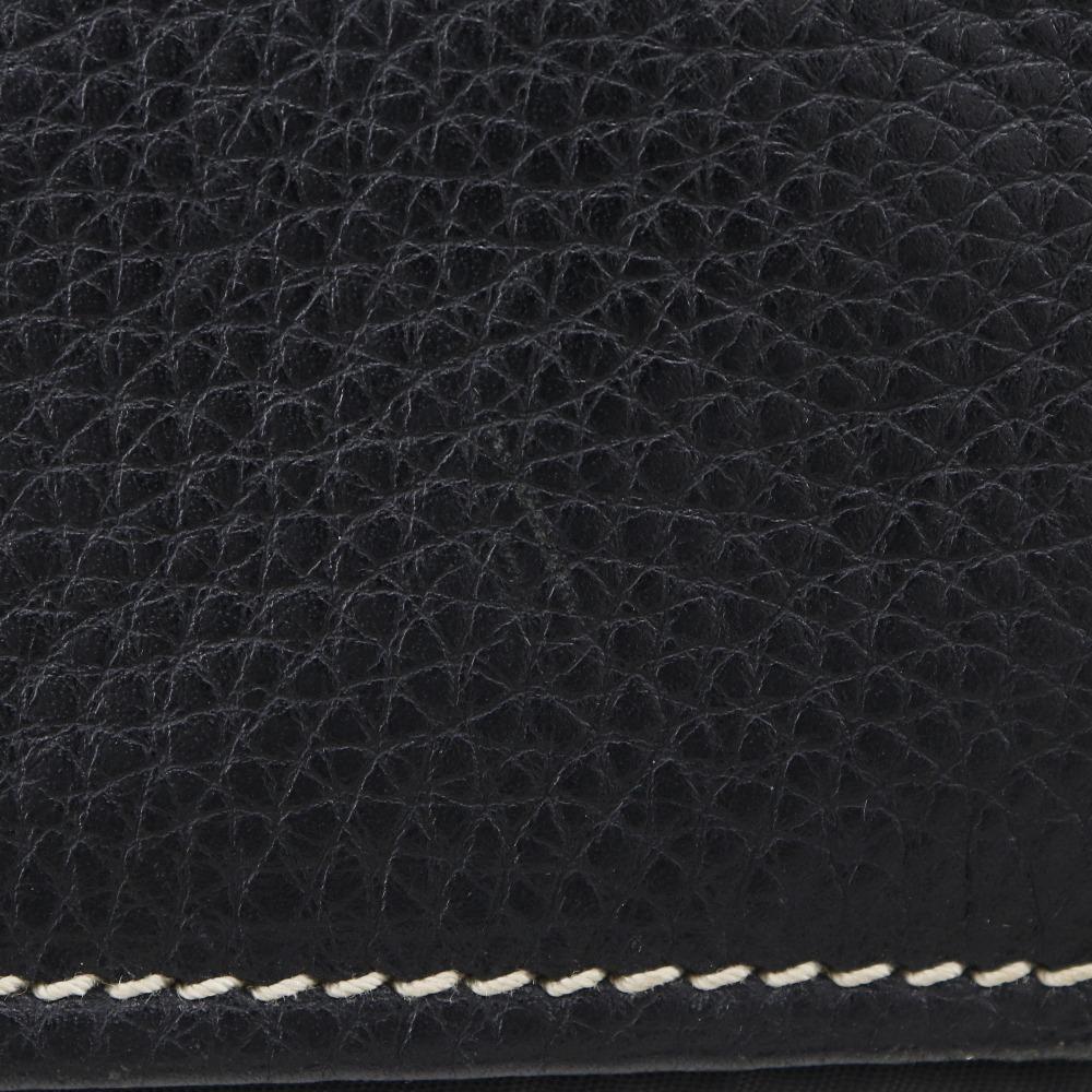 PRADA Logo embossing Tote Bag black Nylon/leather Women Used