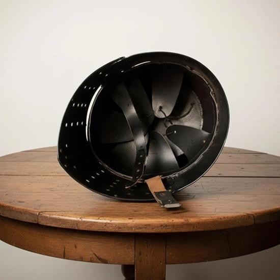 Black Medieval Knight Templar Crusader Helmet Steel Armour with Brass Cross Father Halloween Christmas Wedding Gift Decorative