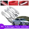 Car Chrome Smart Door Handle Cover for Volkswagen VW Virtus 2018 Accessories Protective Film Styling Stickers Trim