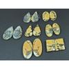12X24-14X28MM Natural Maligano Jasper Mix Cabochon Loose Gemstone 7Pair Lot C-3958