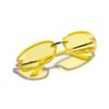 Glasses Square Candy Color Futuristic Sunglasses Women'S Semi-Metallic Dopamine Wearing Sunglasses