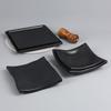 Black Matte Square Japanese Sushi and Barbecue Plate - Melamine Tableware